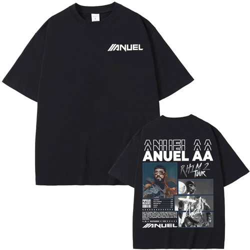 Rapper Anuel AA Rhlm 2 Album 2025 Merch T-Shirt Men Women Summer Tops Streetwear T Shirts Male Fashion Hip Hop Pop Music T Shirt