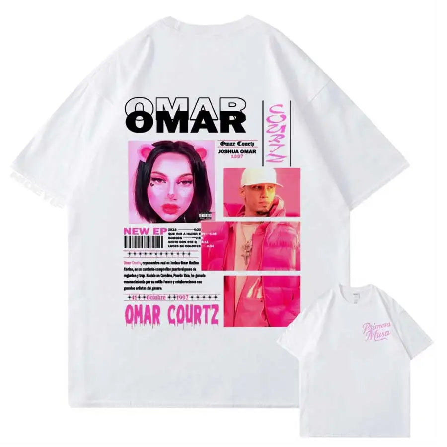 Rapper Omar Courtz Primera Musa 2025 Graphic T Shirt for Men Women Hiphop Streetwear Oversized Tops 100% Cotton T-Shirt OC4
