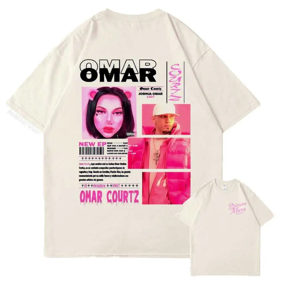 Rapper Omar Courtz Primera Musa 2025 Graphic T Shirt for Men Women Hiphop Streetwear Oversized Tops 100% Cotton T-Shirt OC4